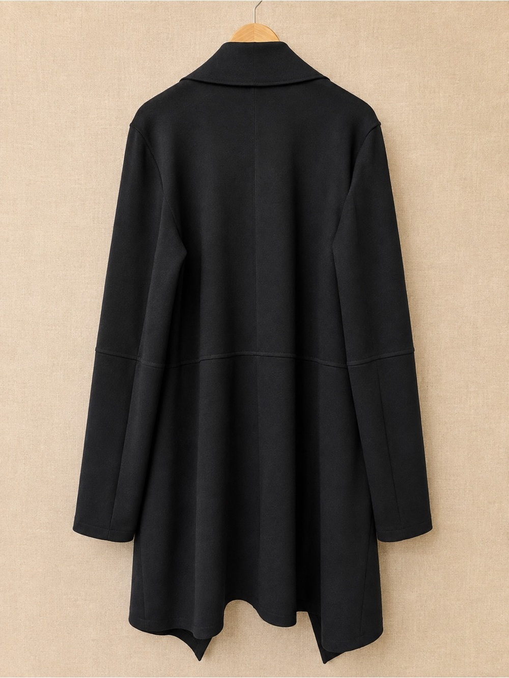 Maison d’Amélie Paris Black Waterfall Longline Cardigan Jacket - Picture 3 of 7